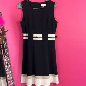 Calvin Klein dressy belted dress.